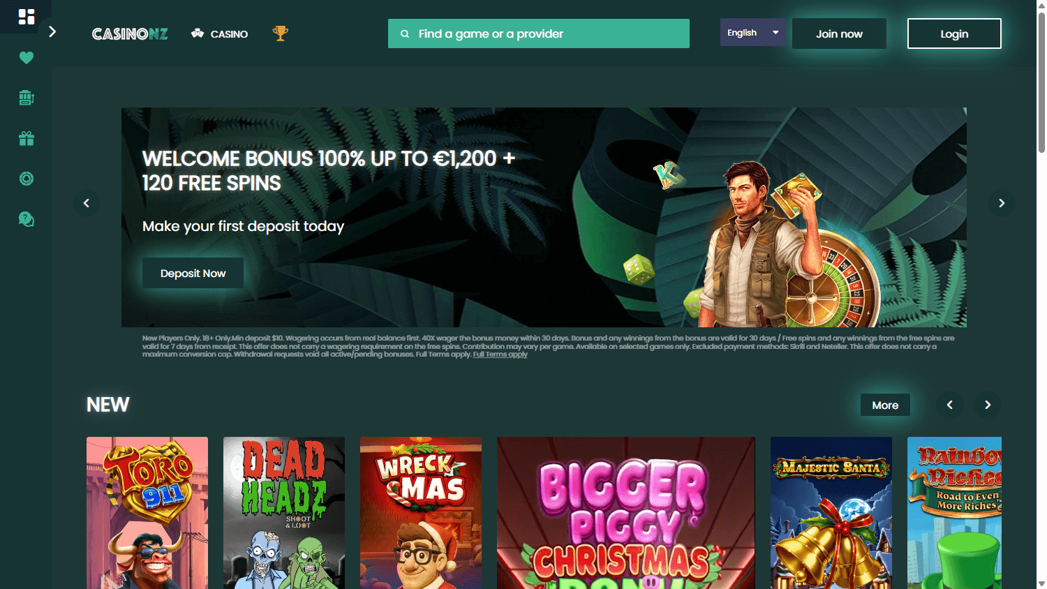 CasinoNZ Desktop screenshot